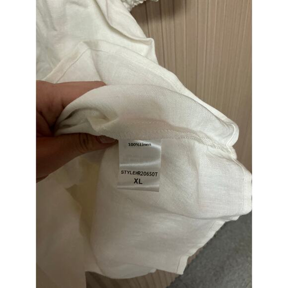 Tuckernuck Annie Smocked Linen Mini Dress Ivory Size XL - Picture 5 of 7